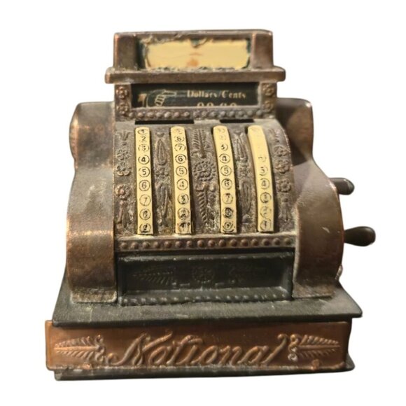 vintage Metal Pencil Sharpener Set Cash Register Trumpet Phonograph Wheel - Picture 6 of 13